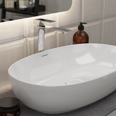 Раковина Kerama Marazzi Plaza 60 см накладная белая (PLR.wb.60) - фото 6