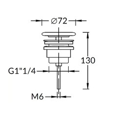 Донный клапан Kerama Marazzi 70 мм белый (DR.1\WHT/DRR.1/WHT) - фото 2
