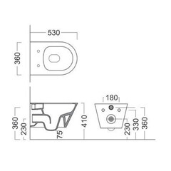 Унитаз подвесной Kerama Marazzi Plaza Modern безободковый без сиденья (PLMR.wc.02) - фото 2