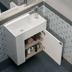 Тумба под раковину Kerama Marazzi Lato 50 см подвесная белая (LAT.50.1\WHT) - фото 5