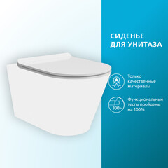 Сиденье для унитаза Kerama Marazzi Plaza Modern дюропласт с микролифтом быстросъемное (KMDP_seat_00-WHT) - фото 7