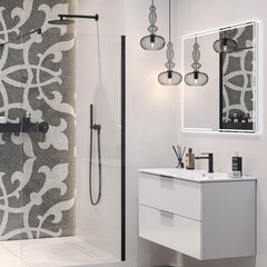 Зеркало с подсветкой квадратное 80х80 см с сенсорным включением Kerama Marazzi MiO (MIO.mi.80\WHT) - фото 5