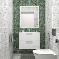 Зеркало с подсветкой прямоугольное 70х80 см с сенсорным включением Kerama Marazzi MiO (MIO.mi.70\WHT) - фото 3