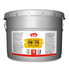 Эмаль ПФ-115 КМ желтая глянцевая 10 кг - фото 2