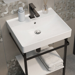 Раковина Kerama Marazzi Pro 50 см подвесная белая (PROR_wb_50/KMPRWb50GWh1) - фото 5