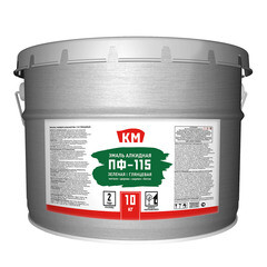 Эмаль ПФ-115 КМ зеленая глянцевая 10 кг - фото 2