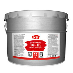 Эмаль ПФ-115 КМ красная глянцевая 10 кг - фото 2