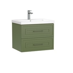 Тумба под раковину Cersanit Classic 60 см подвесная зеленая матовая (69089)