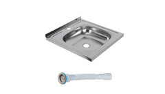 Мойка для кухни Ukinox Nord 50х50х13 см накладная с сифоном сталь (Nr 500х500 (0,4)/G106DIY) - фото 1