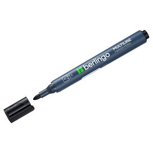 Маркер перманентный Berlingo Multiline черный грифель 3 мм