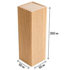 Колонна интерьерная сборная МДФ 2800х100х100 мм 0,28 кв.м дуб скандинавский - фото 2