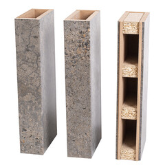 Колонна интерьерная сборная МДФ 2800х100х100 мм 0,336 кв. м бетон - фото 5