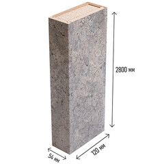 Колонна интерьерная сборная МДФ 2800х100х100 мм 0,336 кв. м бетон - фото 2