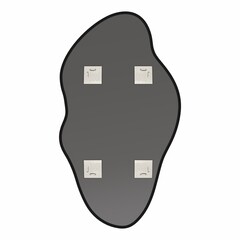 Зеркало настенное Arthen 600х1100 мм с уф-печатью черное - фото 4