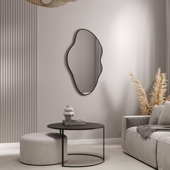 Зеркало настенное Arthen 600х1100 мм с уф-печатью черное