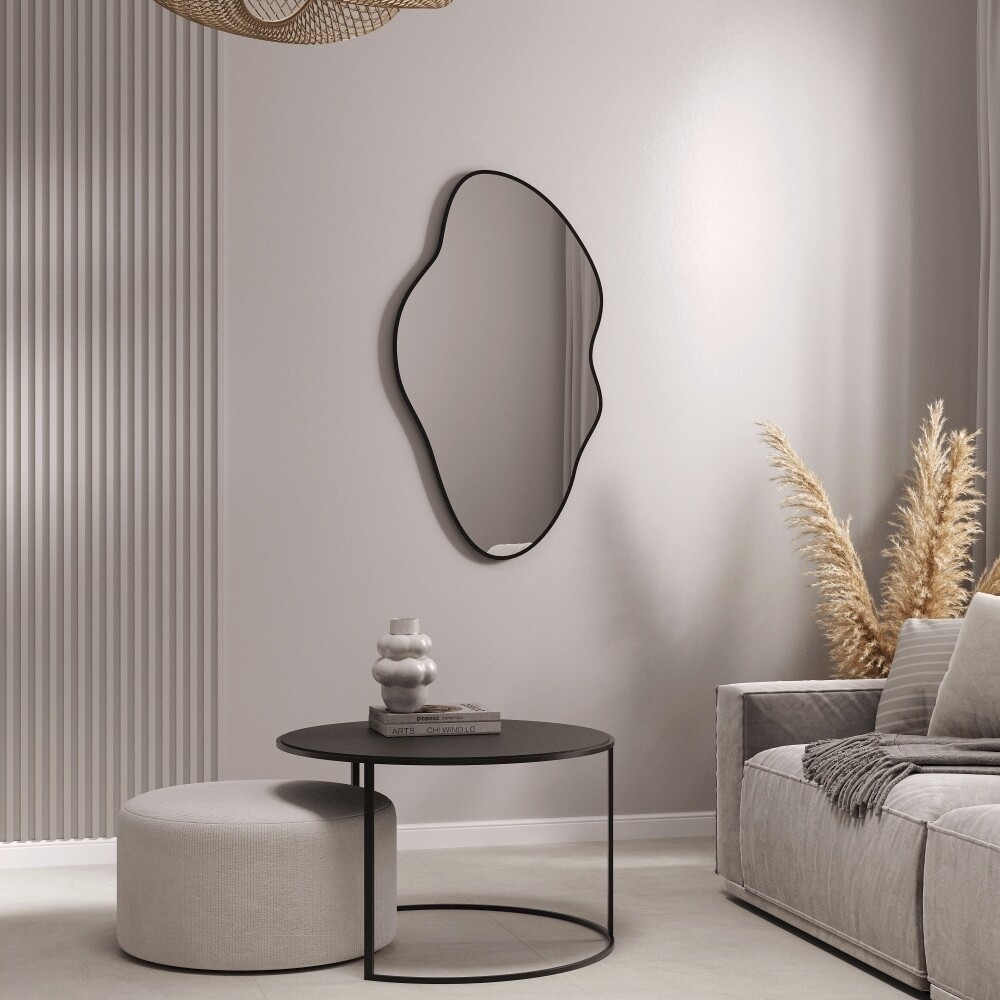 Зеркало настенное Arthen 600х1100 мм с уф-печатью черное