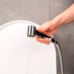 Лейка гигиеническая Tokito Mizu хром/черная (TOK-MIZU-1026CR) - фото 2