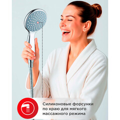 Лейка для душа Tokito Mizu d80 мм 1 режим без шланга пластик хром (TOK-MIZU-1024) - фото 6