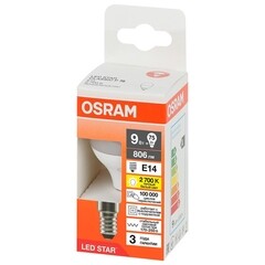 Лампа светодиодная Osram LED Star E14 2700К 9 Вт 806 Лм 170-250 В шар матовая - фото 2