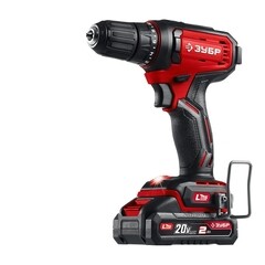Дрель-шуруповерт аккумуляторная бесщеточная Зубр ДШ-40-22 20 В 2 Ач Li-Ion 2 АКБ и ЗУ - фото 1