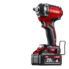 Гайковерт ударный аккумуляторный бесщеточный Зубр ГБУ-350-41 20 В 1 Ач Li-Ion 1 АКБ и ЗУ - фото 1