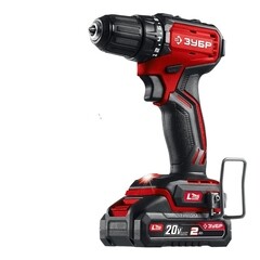 Дрель-шуруповерт аккумуляторная бесщеточная Зубр ДБ-45-22 20 В 2 Ач Li-Ion 2 АКБ и ЗУ - фото 1