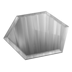 Плитка зеркальная шестигранная 20х17 см Дом стекольных технологий Соты серебряная с фацетом
