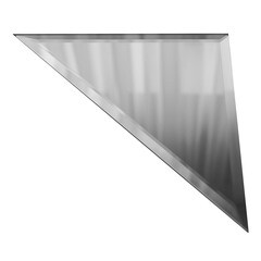 Плитка зеркальная треугольная 15х15 см Дом стекольных технологий серебряная с фацетом