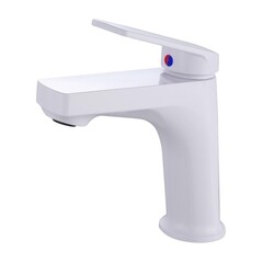 Смеситель для раковины РМС однорычажный белый (PL7-001F)