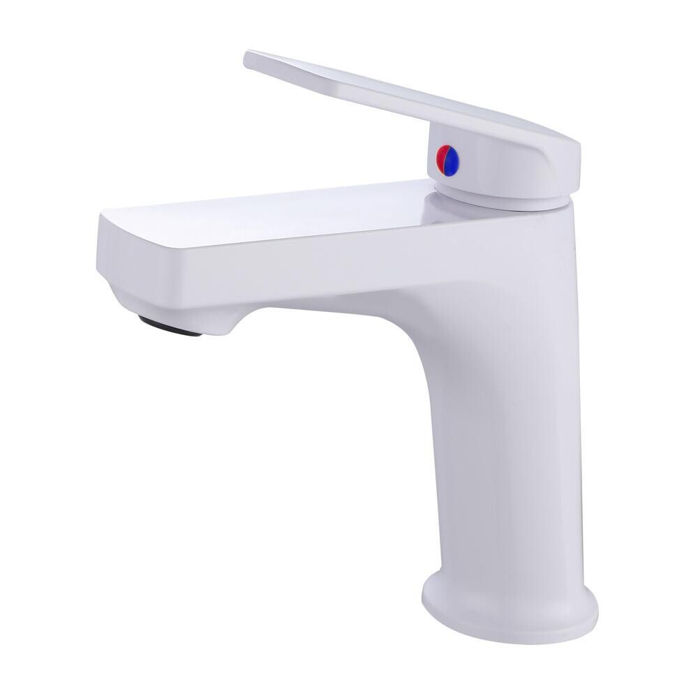 Изображение товара Смеситель для раковины РМС однорычажный белый (PL7-001F) Изображение товара Смеситель для раковины РМС однорычажный белый (PL7-001F)