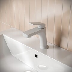 Смеситель для раковины РМС однорычажный белый (PL7-001F) - фото 5