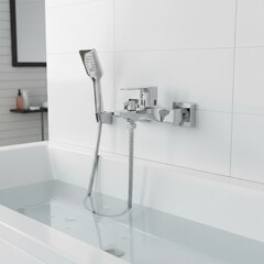 Смеситель для ванны ARGOtech Proff хром однорычажный с коротким изливом с лейкой (35-05 PROFF) - фото 3