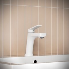 Смеситель для раковины РМС однорычажный белый (PL7-001F) - фото 3