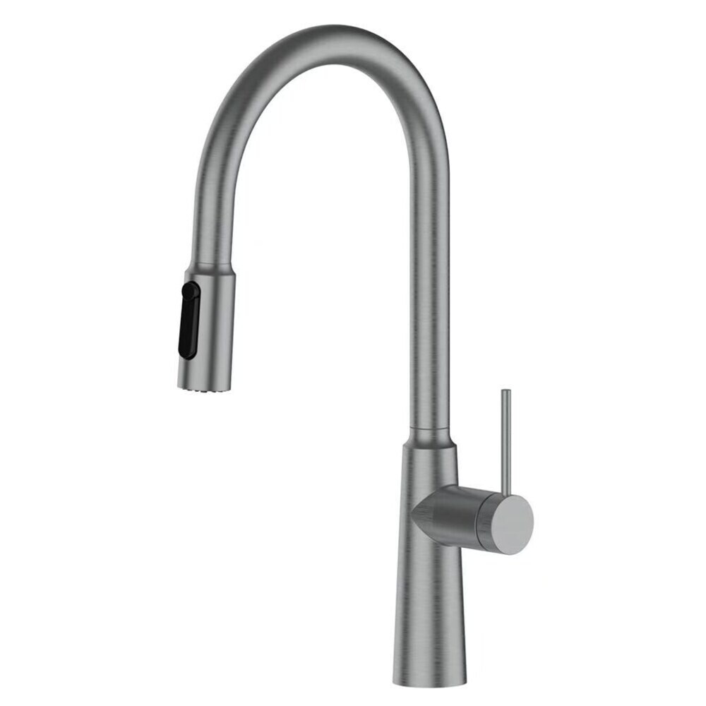 Смеситель для кухни ARGOtech Stick нержавеющая сталь с высоким изливом с вытяжной лейкой однорычажный (35-16/3V STICK)