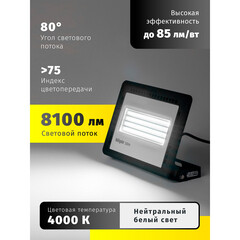 Прожектор светодиодный Navigator ДО-100 4000К 100 Вт IP65 черный - фото 5