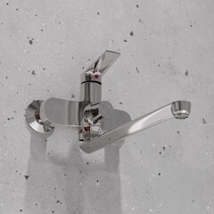 Смеситель для ванны РМС хром однорычажный с длинным изливом без лейки (PL7CH-006E) - фото 5