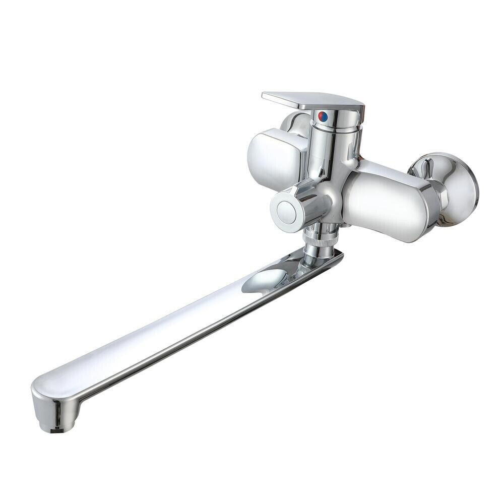 

Смеситель для ванны РМС хром однорычажный с длинным изливом без лейки (PL7CH-006E)