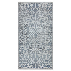 Ковер 0,8х1,5 м прямоугольный Бостон 54650-90 бежево-синий - фото 1