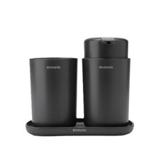Набор аксессуаров для ванной Brabantia ReNew 3 предмета пластик темно-серый