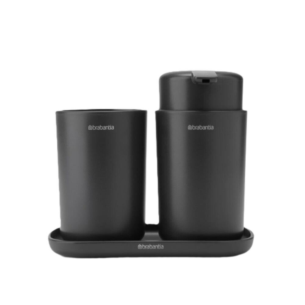 Изображение товара Brabantia ReNew набор аксессуаров для ванной 3 предмета темно серый