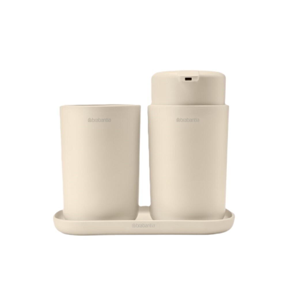 Изображение товара Brabantia ReNew набор для ванной 3 предмета бежевый пластик