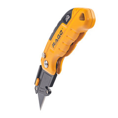 Нож строительный Rage 19 мм с трапециевидным лезвием алюминиевый корпус с винтовым фиксатором - фото 6