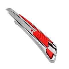 Нож строительный Vira 9 мм с сегментированным лезвием алюминиевый корпус с винтовым фиксатором - фото 1