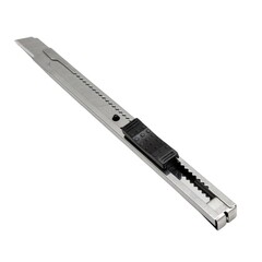 Нож строительный Vira 9 мм с сегментированным лезвием стальной корпус с винтовым фиксатором - фото 1