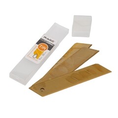 Лезвие для ножа Rage by Vira 25 мм прямое (5 шт.) титановое покрытие сегментированное - фото 1