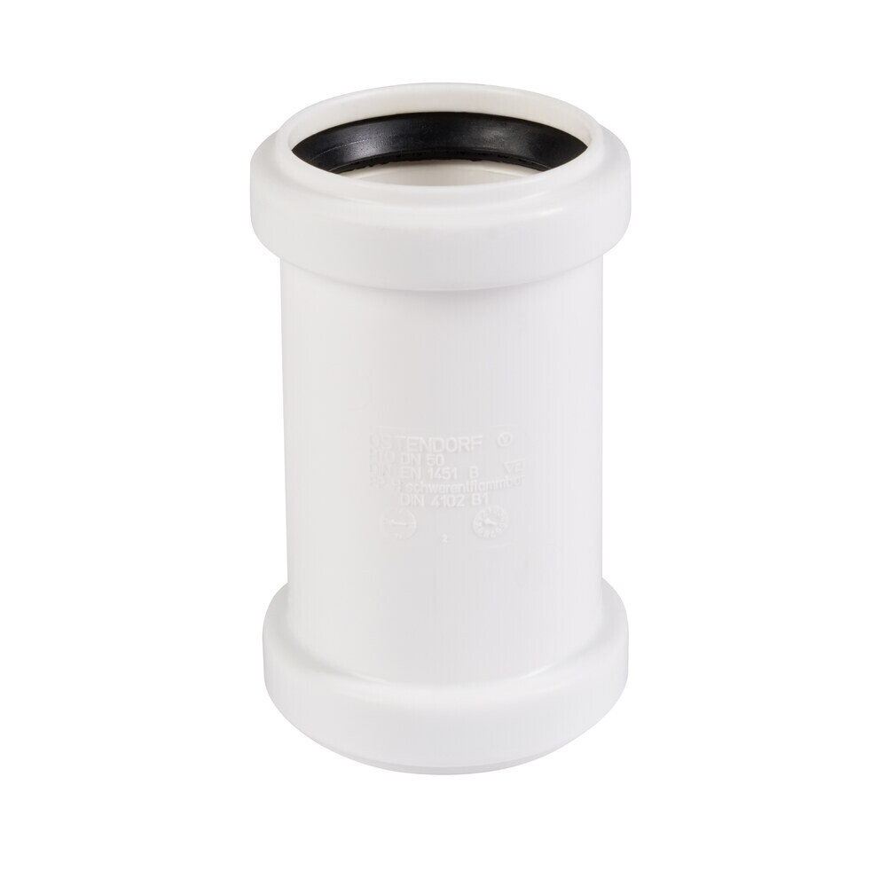 Муфта Ostendorf HTU d50 мм пластиковая белая для внутренней канализации