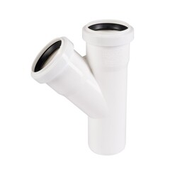 Тройник Ostendorf HTEA d50 мм 45° пластиковый белый для внутренней канализации