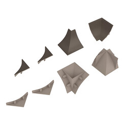 Комплект заглушек и уголков для плинтуса 56х30х7 мм дуб выбеленный Korner - фото 3