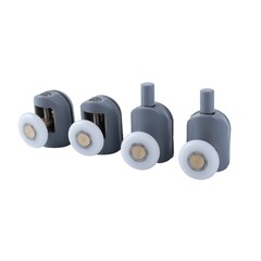 Комплект роликов для двери Iddis Optima Home d23 мм стекло 4 мм одинарные эксцентриковые серые - фото 1