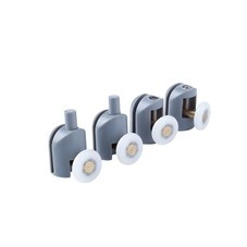 Комплект роликов для двери Iddis Optima Home d23 мм стекло 5-6 мм одинарные эксцентриковые серые
